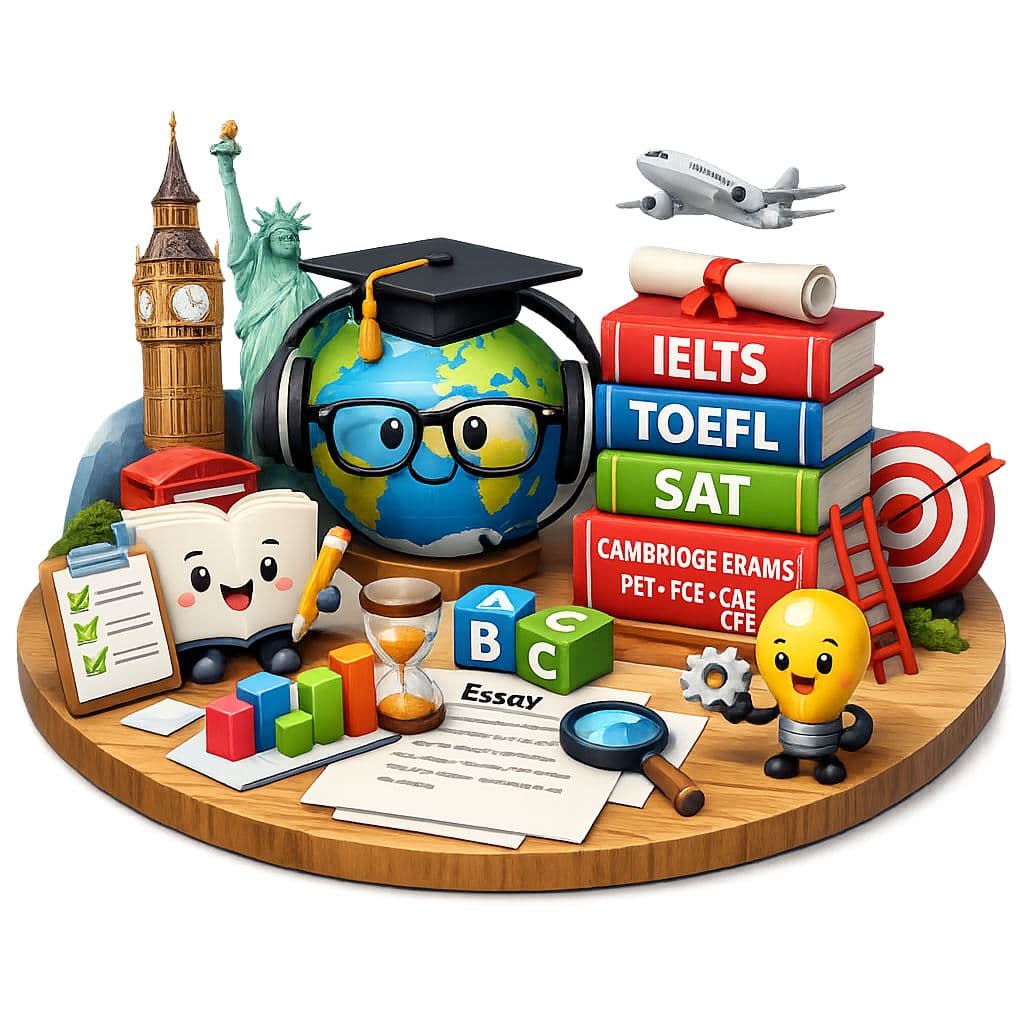 Students working through exam preparation materials